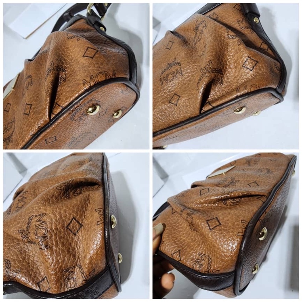 Authentic MCM Visetos Leather Pochette Chocolate/Brown - Picture 11 of 15